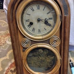 1875 E. Ingraham Venetian Antique Clock 