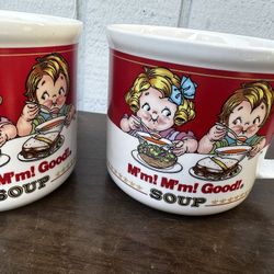 Campbells Soup Mug Vintage 1997 Mm Mm Good Soup and Salad Soup and Sandwich Campbells Soup Co Campbells Kids Set