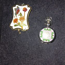 Cloisonne Bundle Set , One Pendant and Watch Pendant 