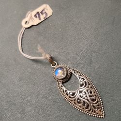Moon Stone Necklace Pendant $75
