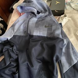 Blue and light blue large Nike Men Hoodie 