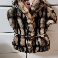 Monnalisa Girls Faux Fur Vest 