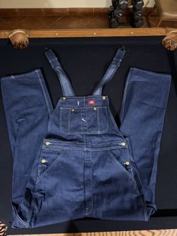 Dickies Denim Overalls In Blue 