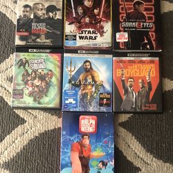 7     4K Ultra HD BLU-RAY’s