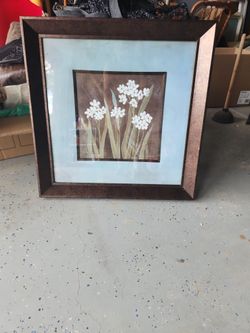Floral Print, Matted  Artwork