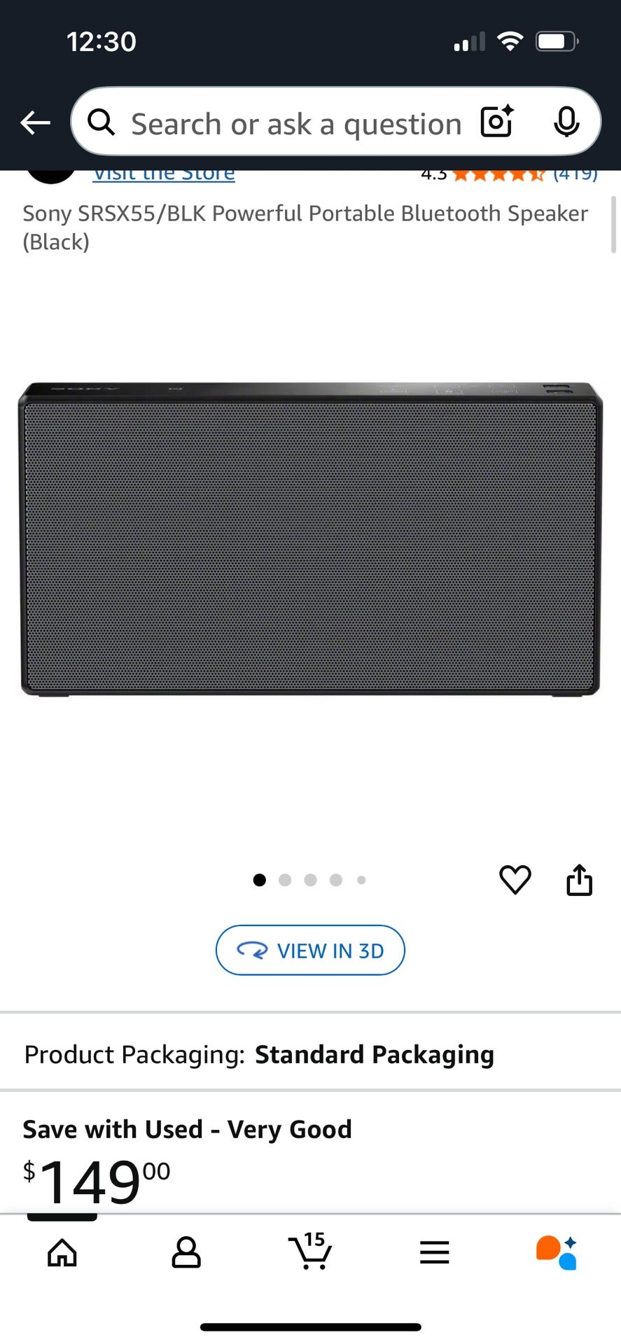 Sony SRSX55 Speaker 