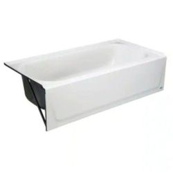 Bootz Industries Maui 60 in. x 30 in. Soaking Bathtub with Left Drain in White