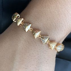 18k Gold Filled Bracelet Bangle 7” Long Jewelry 