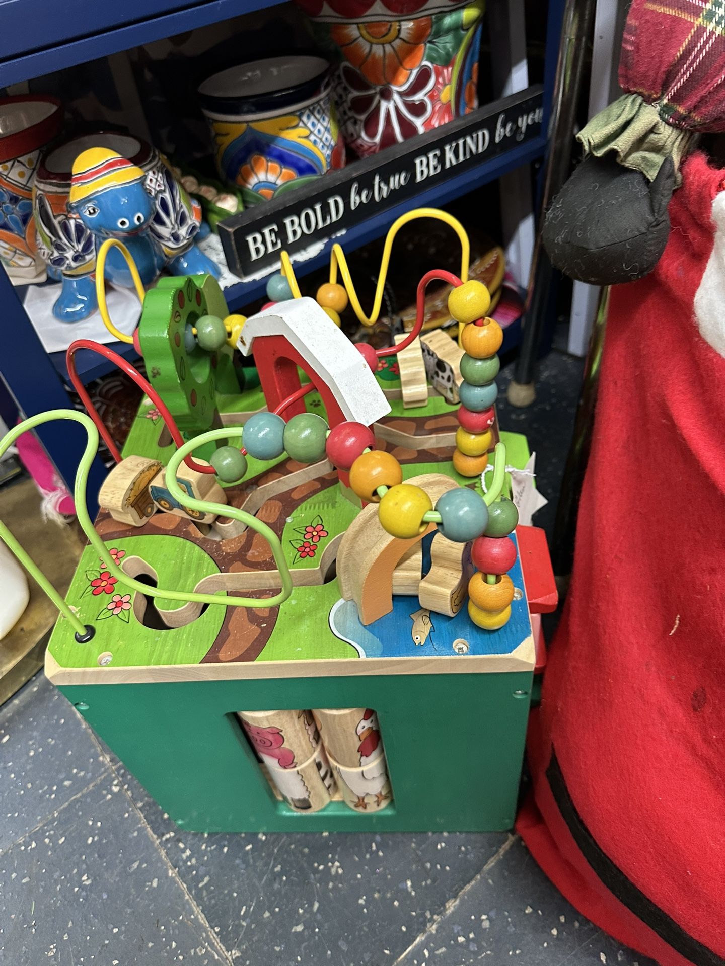 Educational  Battat Wooden Activity Cube 