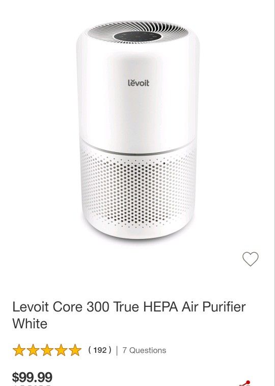 Levoit Core 300 True HEPA Air Purifier
White