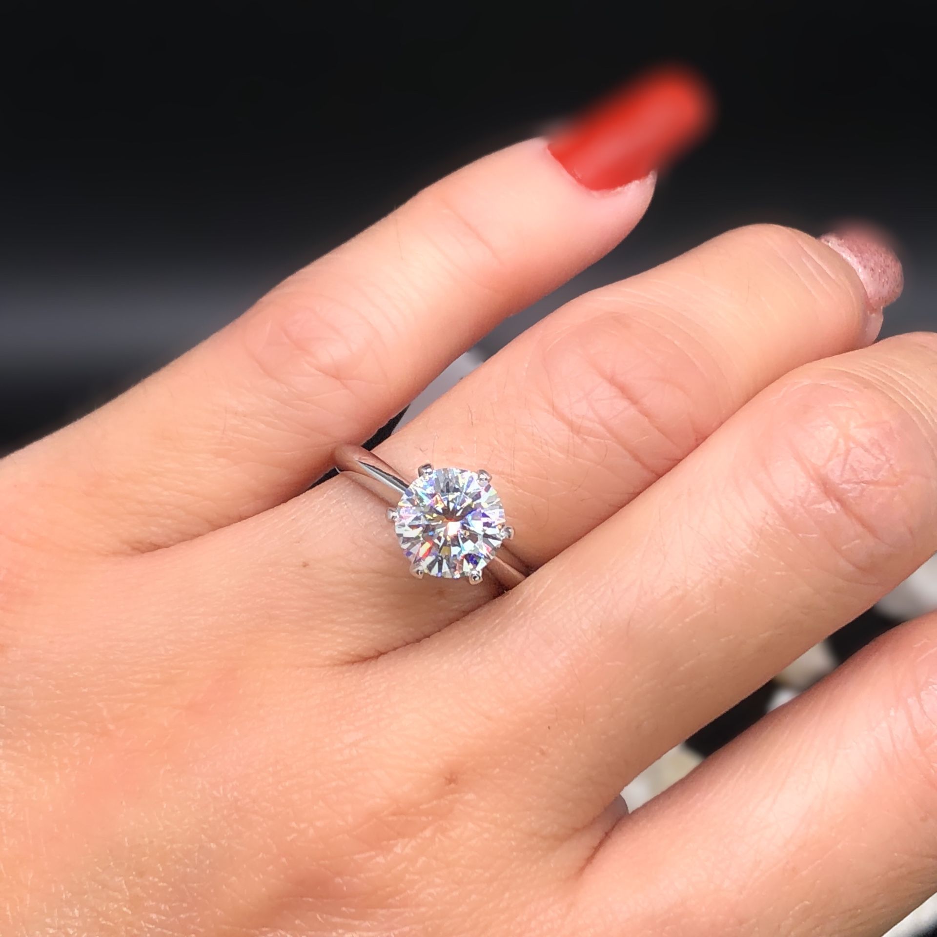 2ct Moissanite Ring With Certificate