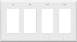 ENERLITES - 4 GANG DECORA WALLPLATE