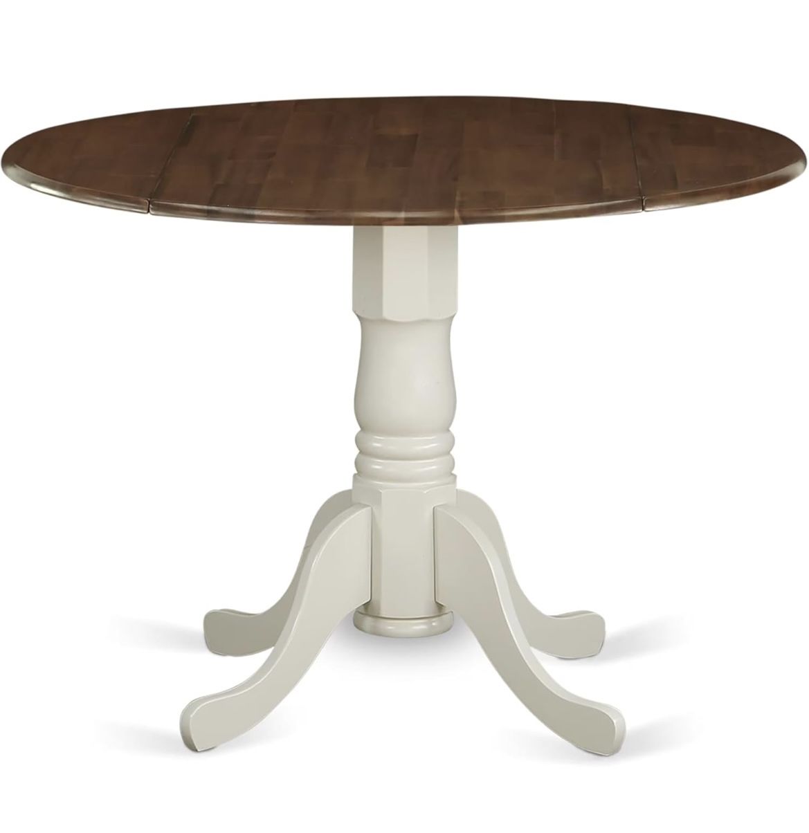 Dublin Modern Kitchen Table - a Round Dining Table Top with Dropleaf & Pedestal Base, 42x42 Inch