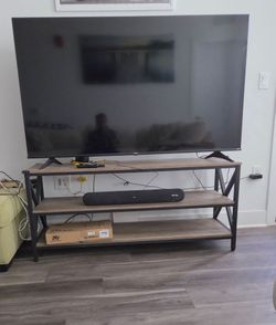 Hisence 65" Flat Screen Roku TV and Sound Bar
