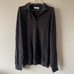 Calvin Klein, Men’s Black1/4 Zip Longsleeve Turtleneck Sweater, Size XL