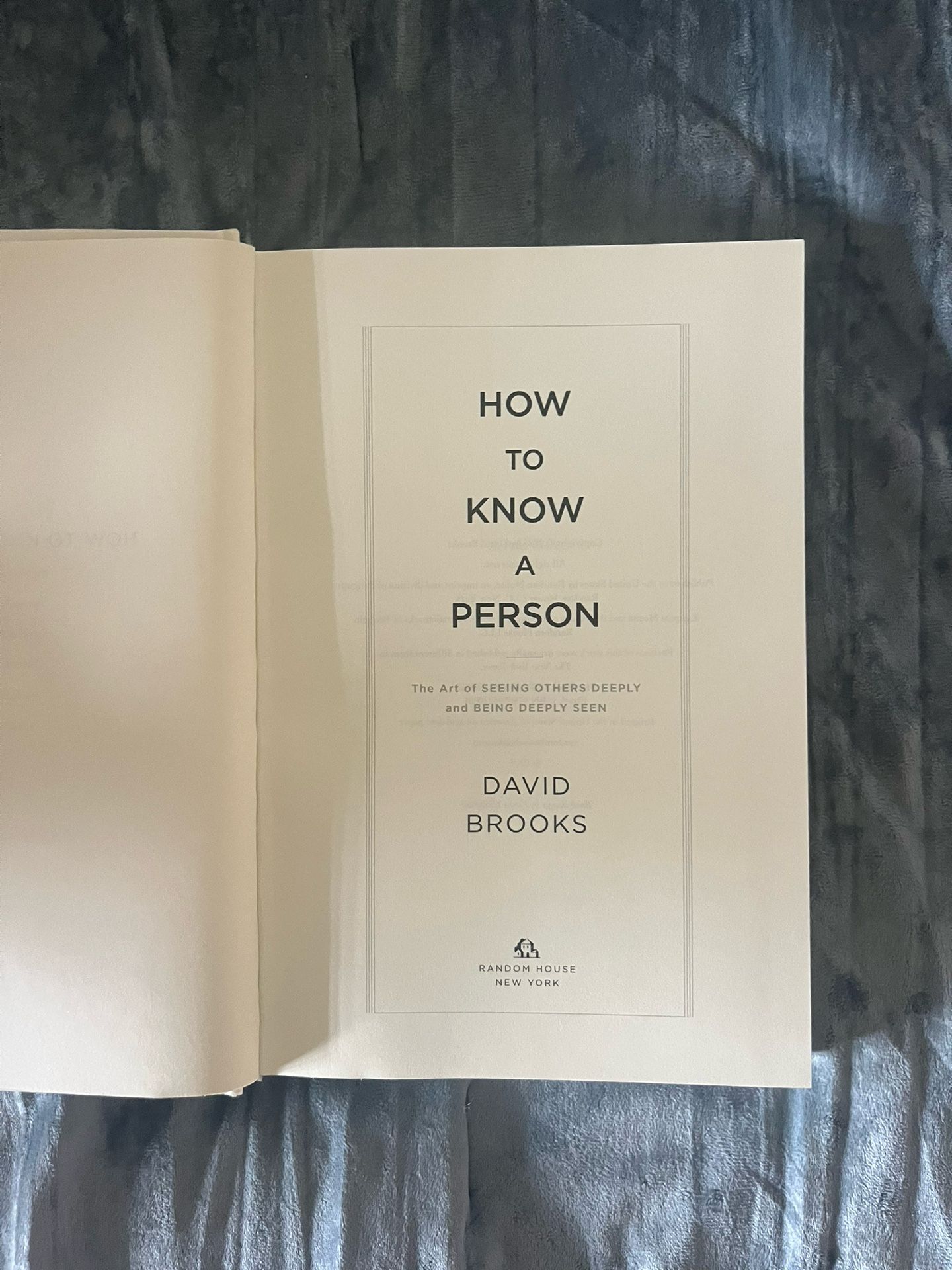 How To Know A Person by David Brooks