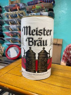 Vintage Meister Bräu Inflatable Beer Can Display Sign – Breweriana Advertising