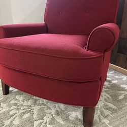 Red accent chair