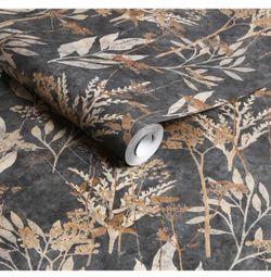 Wall Paper -Solstice Black & Gold