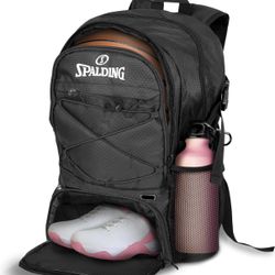 Spalding Black Multi-Compartment Backpack