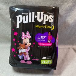 Huggies Pull-Ups Nighttime Girls 2T-3T Potty Training 16-34lbs 30 Count