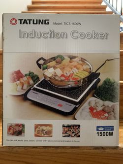 TATUNG TICT-1500W Induction Cook Top with Stainless Steel Pot Brand New