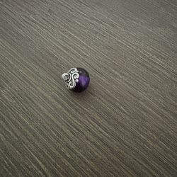 Retired James Avery Purple Wave Art Glass Charm 