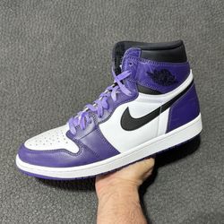 Jordan 1 Retro High OG 'Court Purple White' 2020 (Sz 12M)