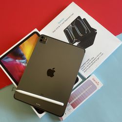 Apple iPad Pro 11” 2nd generation 128GB WiFi + Cellular / unlocked with keyboard and pencil 