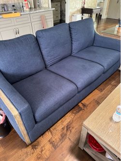 Blue Sofa Loveseat Armchair Set-great condition
