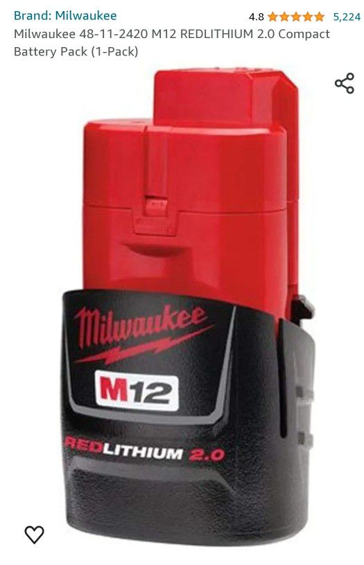 M12 Battery 2.0 BRAND NEW