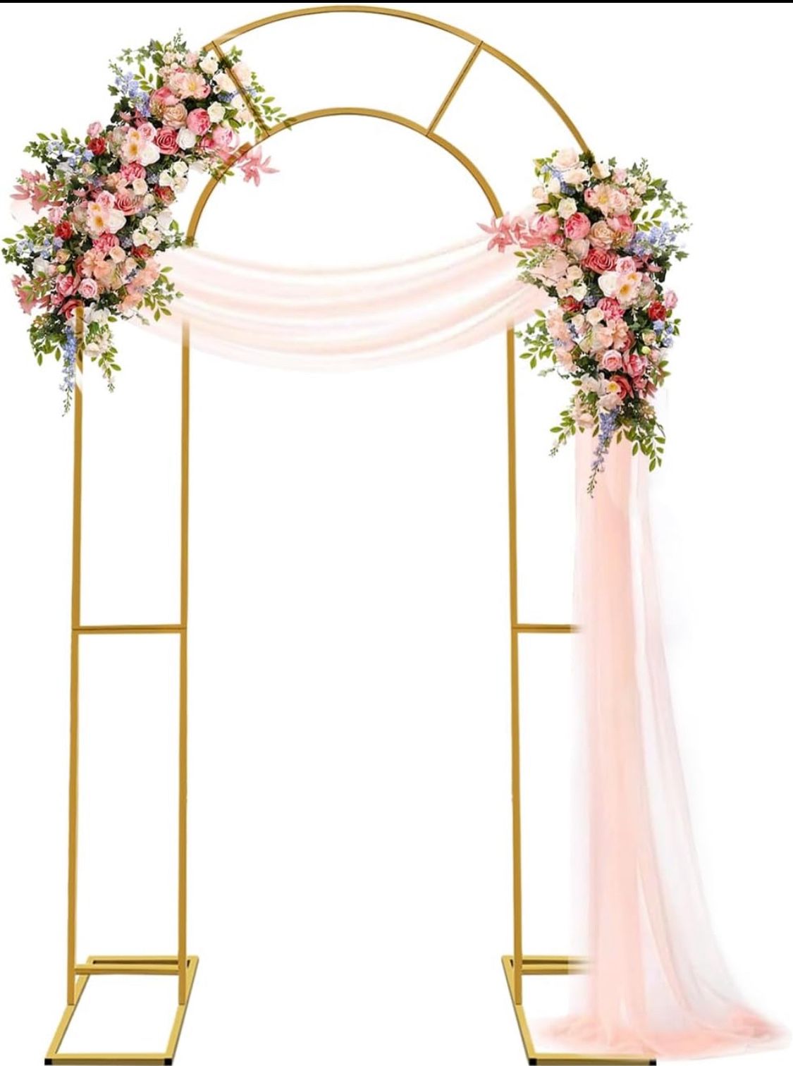 Gold Metal Arch Frame –Perfect for Weddings, Events, or Home Decor