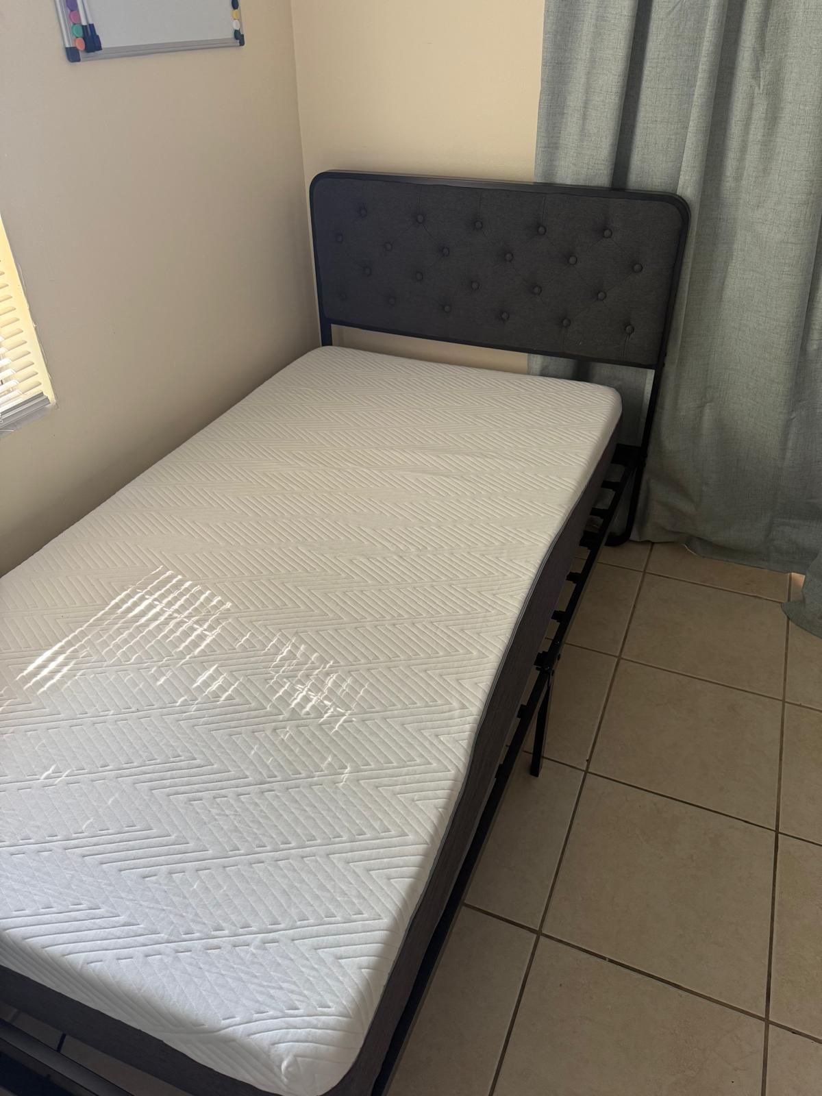 LIKE NEW Bed Frame With Header And Mattress