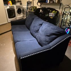 Navy Blue Couch With Bedframe Inside