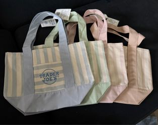 NEW Trader Joe’s striped mini tote bags set