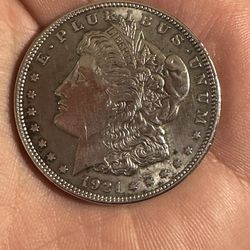 1921 Silver Morgan Dollar Coin - Circulated / No Visible Mint Mark