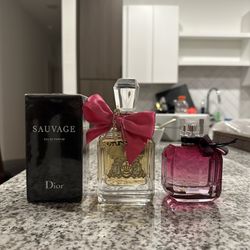 (3) DIOR, YSL, Juicy Couture Fragrances