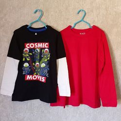 Garanimals long sleeve graphic t shirts size 5 black and red NEW