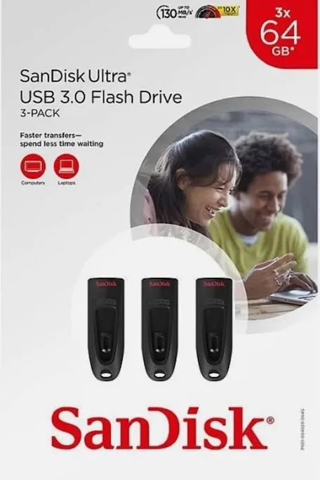 SanDisk Ultra USB 3.0 Flash Drive 3 Pack