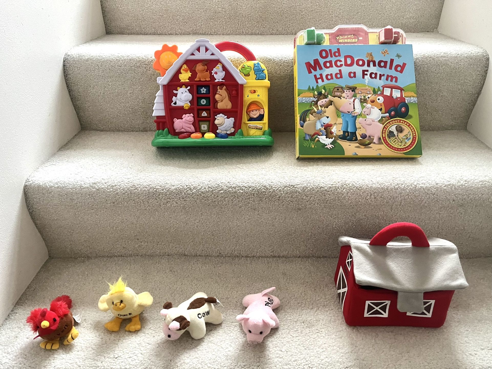 Baby Old McDonald Farm Animals, Sound Toy & Board Book ($25 For All)