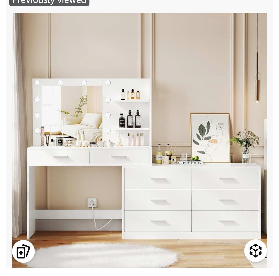 Vanity/dresser With Mirror And lights NEW