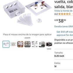 kit para cuarto de lavar con 2 llaves de cobre todo nuevo $20  