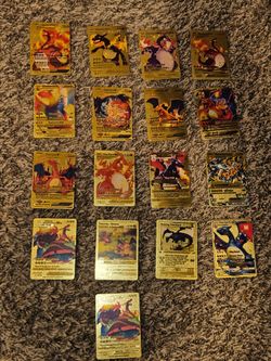 Gold pokemon card collection