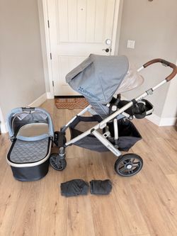 UPPAbaby Vista Stroller + Bassinet Bundle | Good Condition | Includes Rain Cover & Accessories