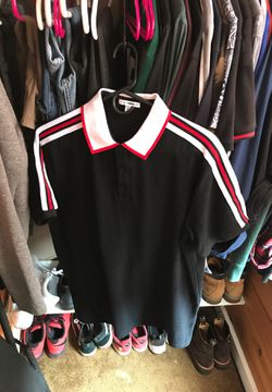 Men’s gucci style fashionova polo shirt medium