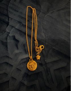 Versace Medusa Gold-Tone Pendant Necklace