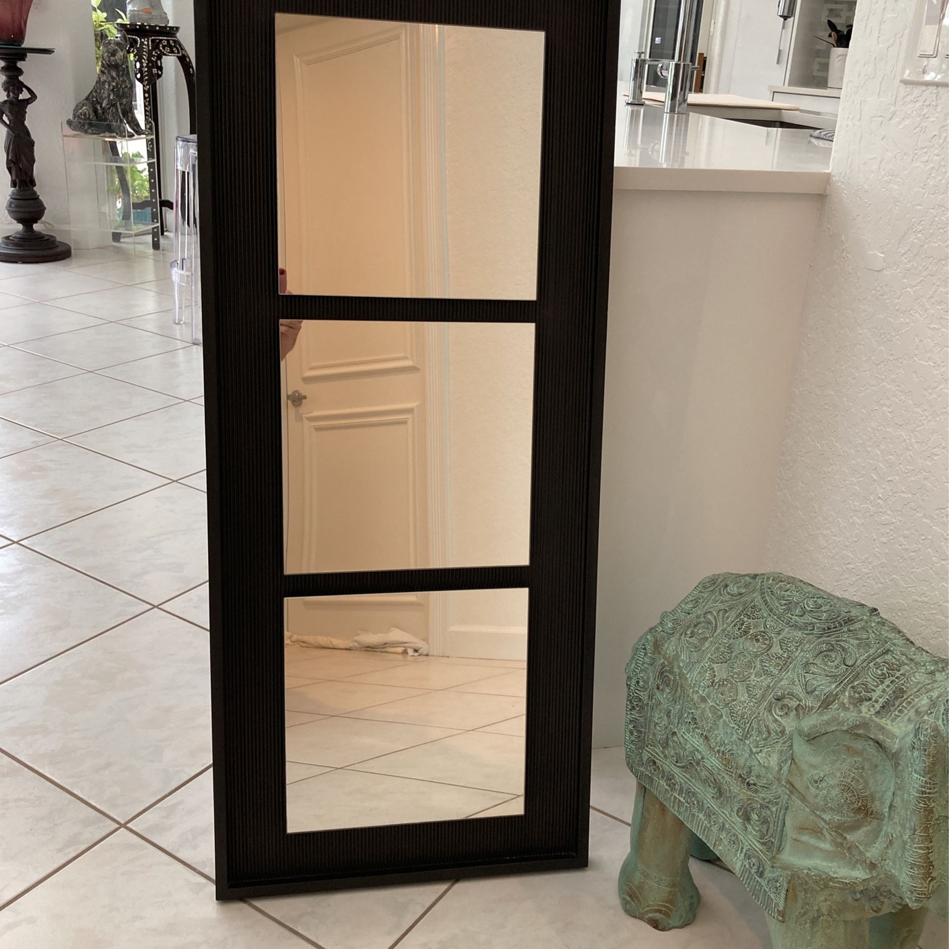 46” Tall Modern Rectangular Mirror From Canada. Triple Mirrors In