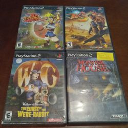 Playstation 2 Ps2 Games Lot Jak And Daxter Precursor Legacy , Monster House, Wallace Gromit Used Pre Owned Read Description Please