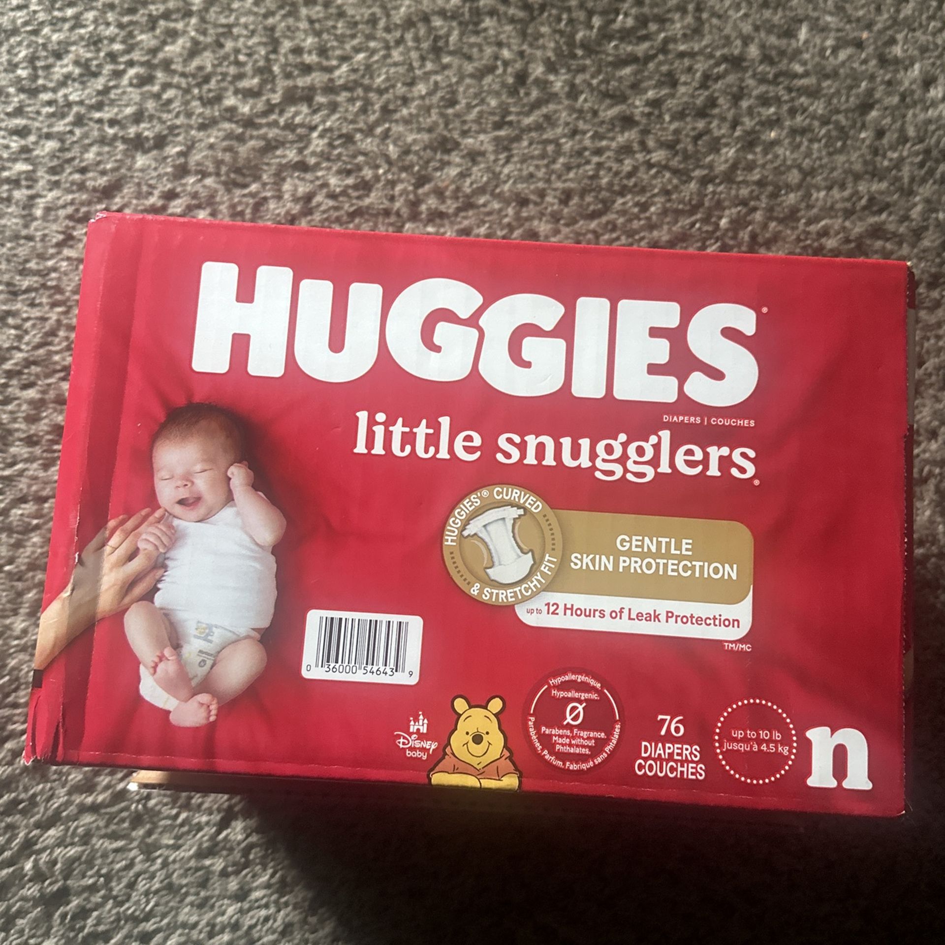 NEW in Box Diapers Size Newborn 76 Diapers