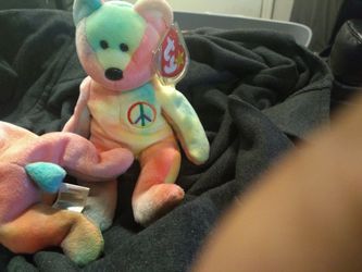 Vintage TY SAMMIE & PEACE BEAR SET